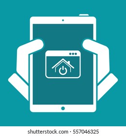 House power switch - Vector icon for computer website or application