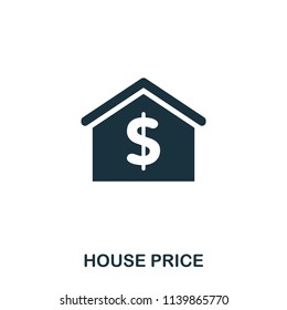 House Price creative icon. Simple element illustration. House Price concept symbol design from real estate collection. Can be used for web, mobile and print. web design, apps, software, print
