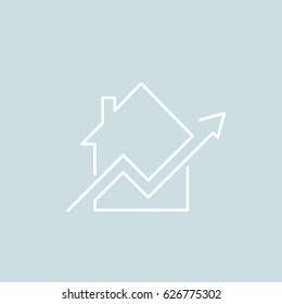 House price growth graph icon