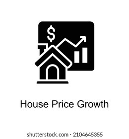 House Price Growth Vector Solid icons for your digital or print projects.