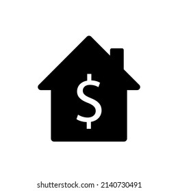 Icono de precio de la casa para aplicaciones y sitios web