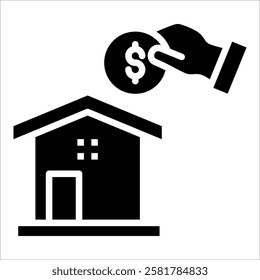 House Price Icon Element For Design