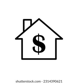 house price icon property pricing dollar