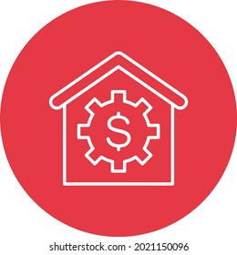 Vektorbild des Hauspreises. Kann auch für Web-Apps, mobile Apps und Printmedien verwendet werden.