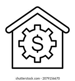 House Price icon vector image. Can also be used for web apps, mobile apps and print media.