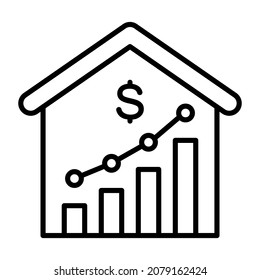 House Price Increase icon vector image. Can also be used for web apps, mobile apps and print media.