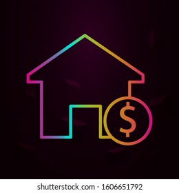 house price nolan style icon. Simple thin line, outline vector of building landmarks icons for ui and ux, website or mobile application