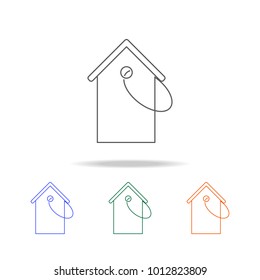 House price tag icon. Element of Real Estate multi colored icons for mobile concept and web apps. Thin line icon for website design and development, app development. Premium icon on white background