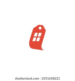 House price tag vector logo template design