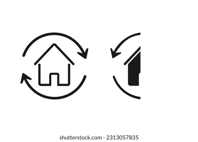 House process icon. Illustration vector