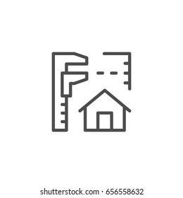 House project line icon
