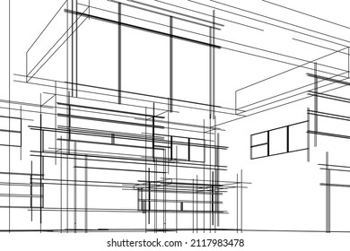 House project linear vector drawing 