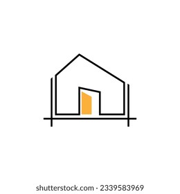 House project logo, Building and architecture icon vector