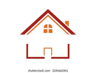 Plantilla de diseño de logotipo plano de propiedad de la vivienda