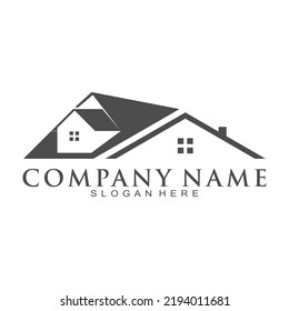 Logo del vector de la ilustración de la propiedad de la casa