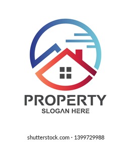 House Property Logo Design Stock Vector (Royalty Free) 1399729988 ...