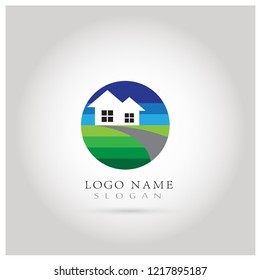 House & Property Logo. Symbol & Icon Vector Template.