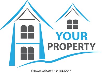 A house and property logo that can be used for a company,business,website,blog,business card and anything relevant.
