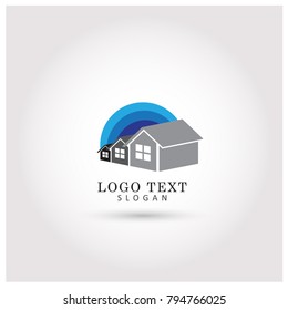 House, Property & Real Estate Logo. Symbol & Icon Vector Template.