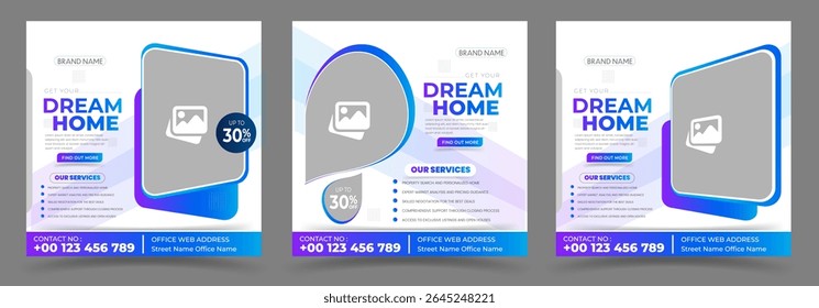 house property sale banner square story post or Real estate social media post web banner template