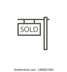 House property sold vector icon. Simple element illustration from UI concept. House property sold vector icon. Real estate concept vector illustration.