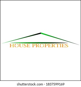 house property vector, blending of lines forming the roof of the house in blue and green. suitable for property business logos, business fields, and home sales