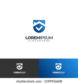 house protect business logo simple and elegant concept logo template