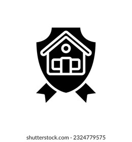House Protect Filled Icon Vector Illustration