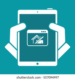 House protection application - Vector flat icon