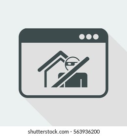 House protection application - Vector flat icon