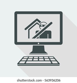 House protection application - Vector flat icon