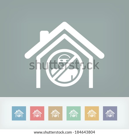 House protection concept icon