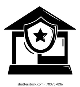 House protection icon. Simple illustration of house protection vector icon for web