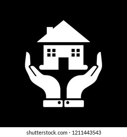 House protection icon white