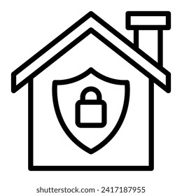 Diseño de la línea del vector de protección de la casa