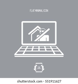 House protection web system - Vector flat icon