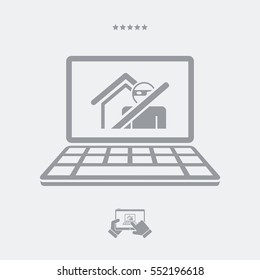 House protection web system - Vector flat icon