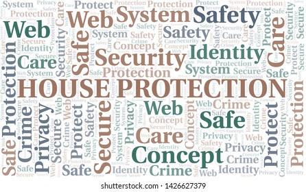 House Protection word cloud. Wordcloud made with text only.
