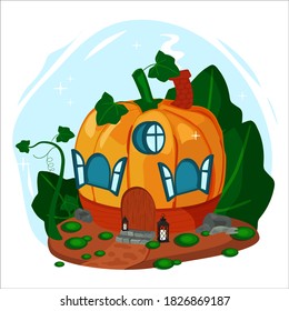 House pumpkin, orange with windows, fabulous, magical, autumn,