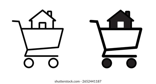 House Purchase Real Estate Shopping Icon