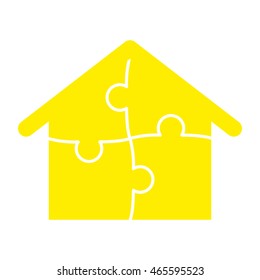 House puzzle, vector icon, eps10