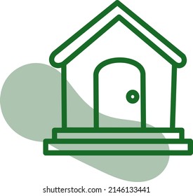 House quarantine, illustration, vector on a white background.