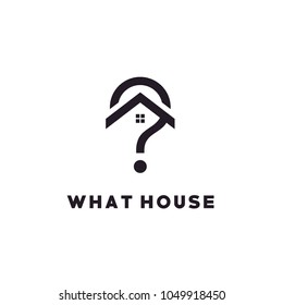 House with Question Mark logo design inspiration
