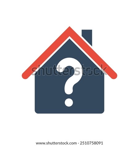 house with question mark vector icon