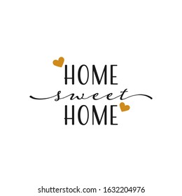 House quote lettering typography. Home sweet home