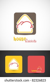 House rabbits Icon such logo, Vector EPS10.