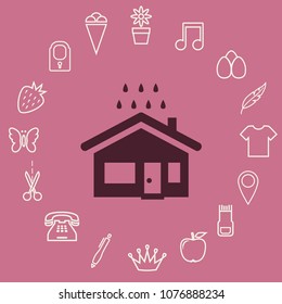 House and rain icon