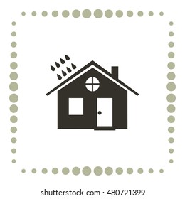 House and rain icon