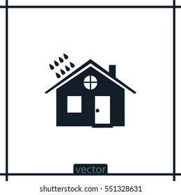 House and rain icon