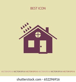 House and rain icon